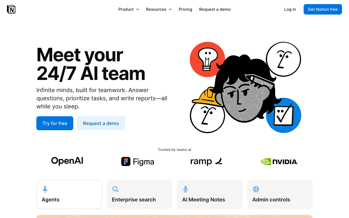 Notion AI, as shown on its own public site